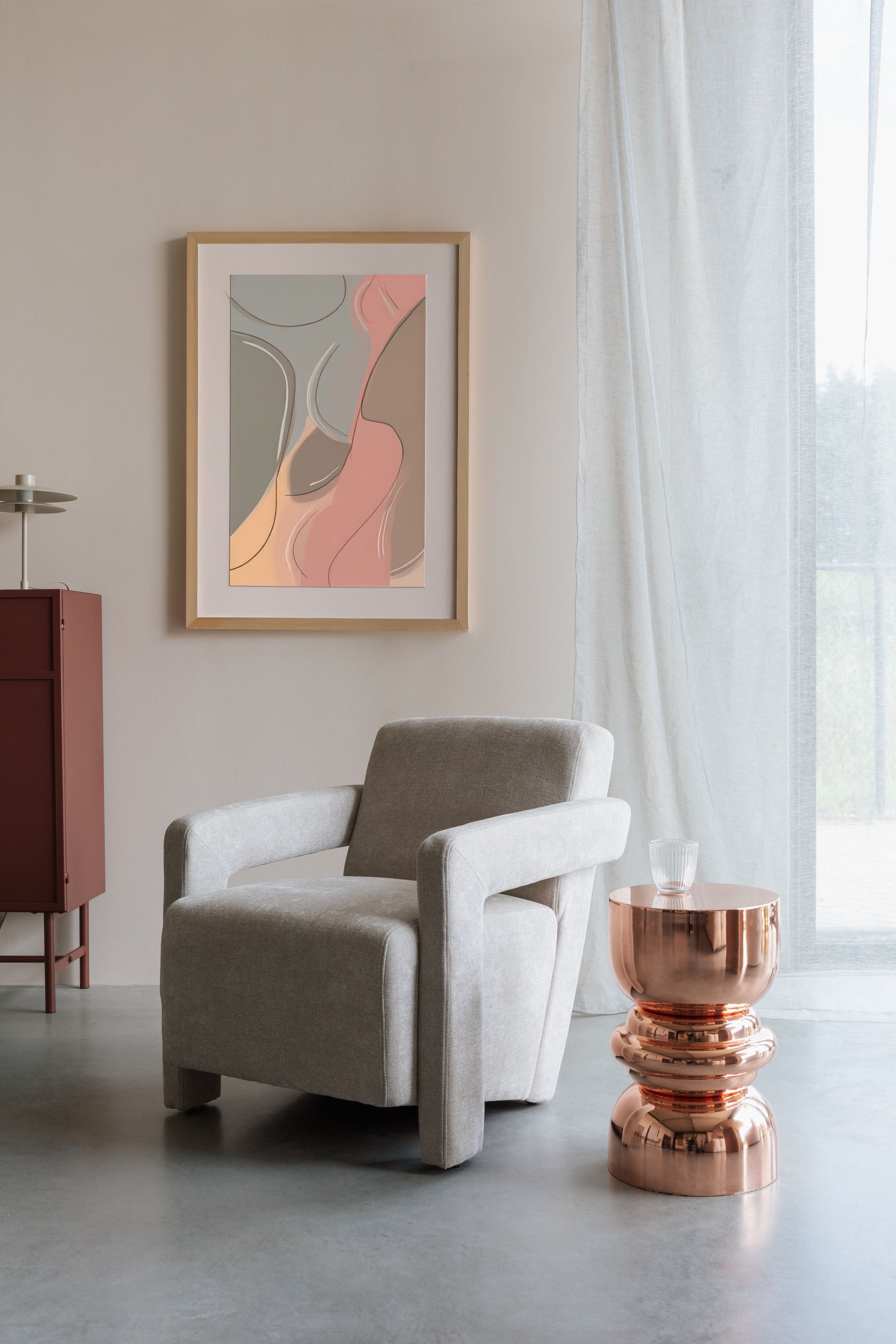 Kinga Copper Stool Side Table